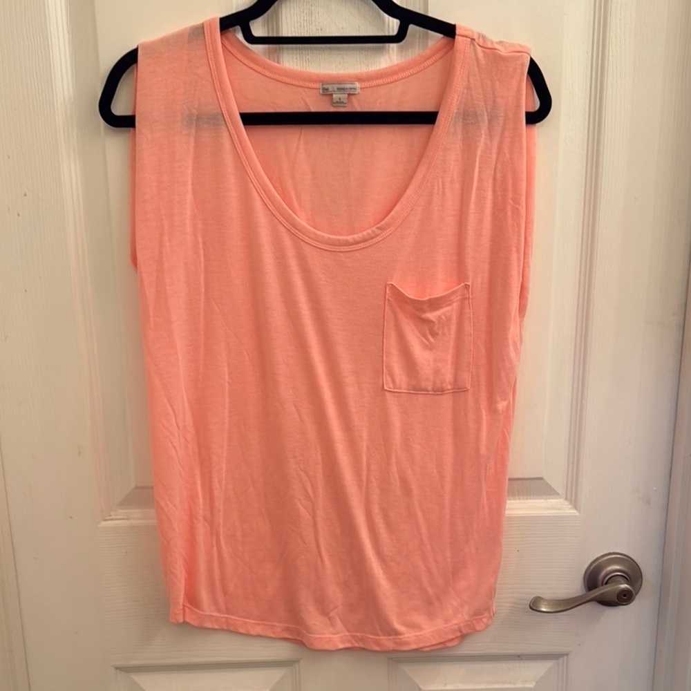GAP Peach Slouchy Tank Top Scoop Neck & Pocket